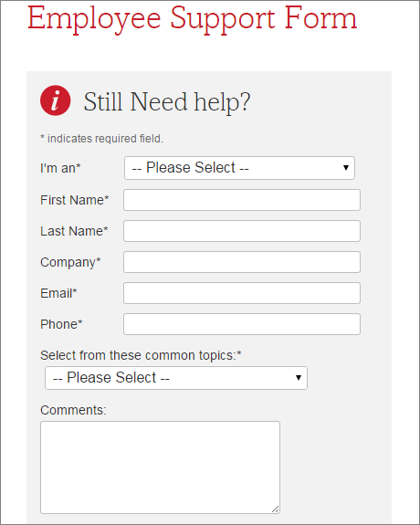 ADP Help Support Form