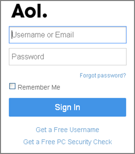 Log In Aol Mail Screen