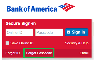 Bank of America, Online Banking, Log In