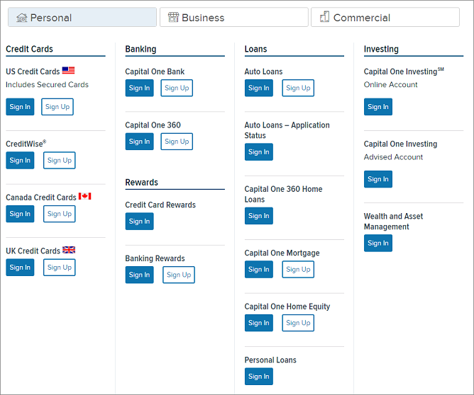 Capital One Login My Account