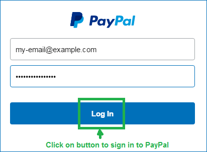 Logging in to PayPal account - Screenshots of official website PayPal.com