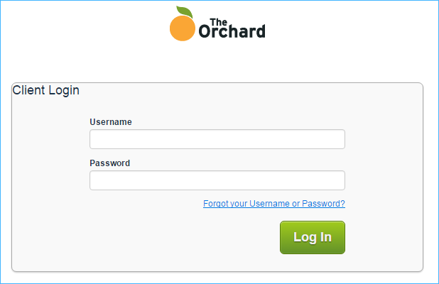Orchard Bank Login - Screenshot of Orchard website workstation.theorchard.com