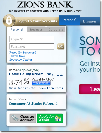 Zion Online Banking Login: Sign In Automatically